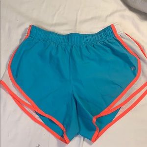 Blue and neon exercise short